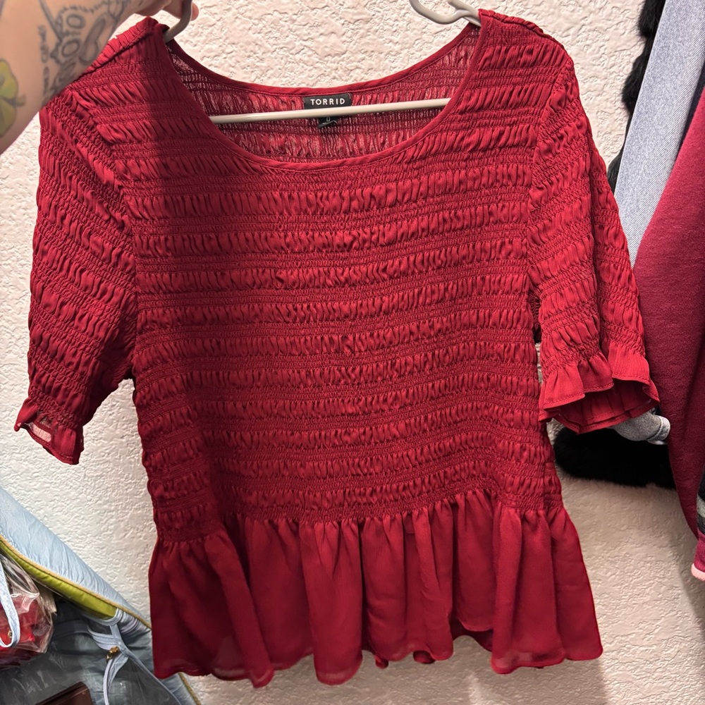 Red torrid blouse
